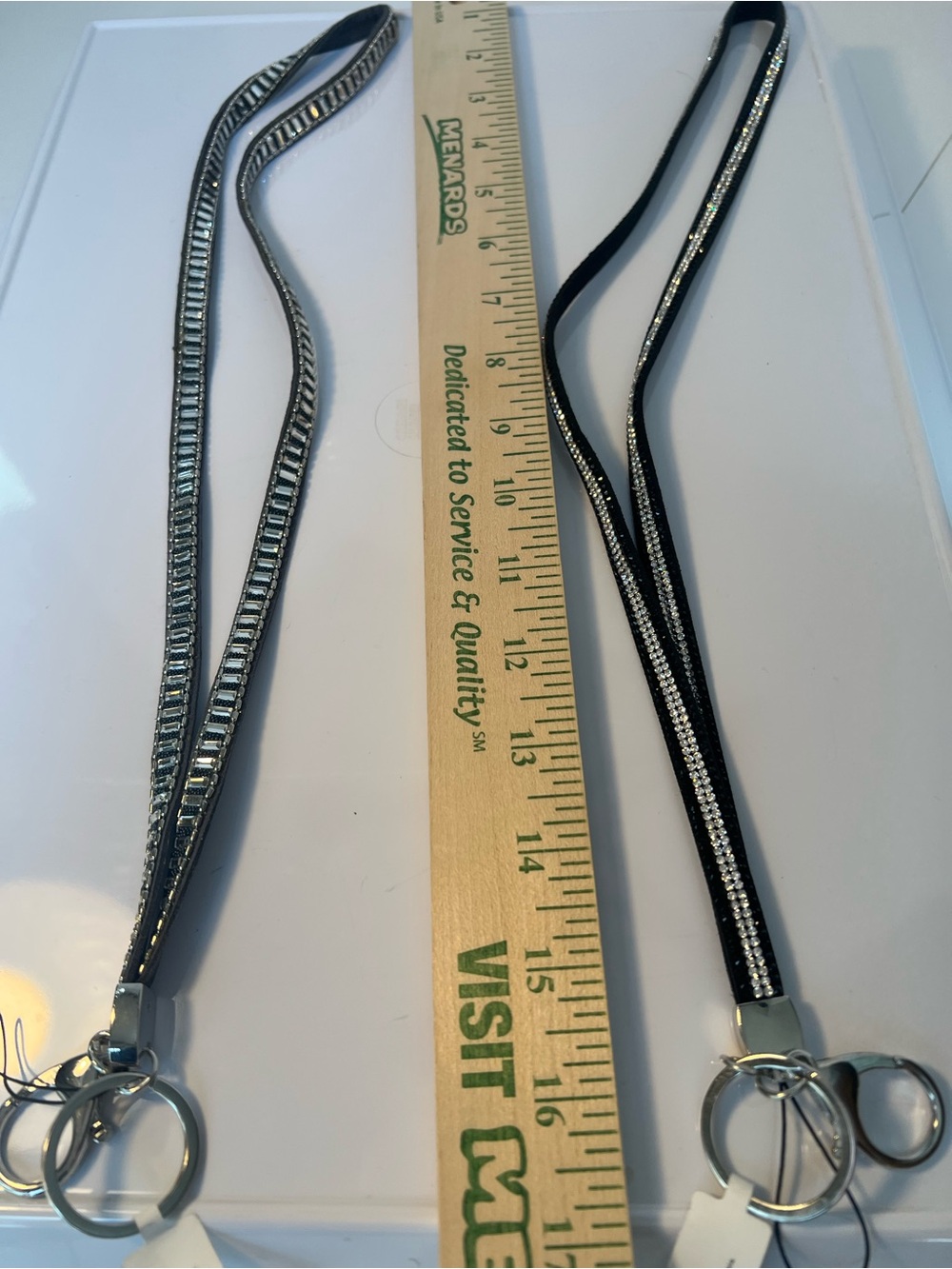 Two Black Sparkling Rhinestone Lanyards Key & Card Holders. New with tags. - Picture 4 of 5